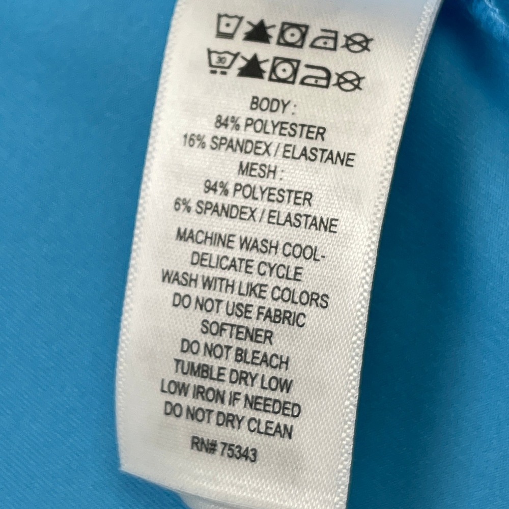 Tommy Bahama Active Womens XS Blue Sleeveless Golf Polo Mesh Back UPF 50 NWT - Picture 7 of 7